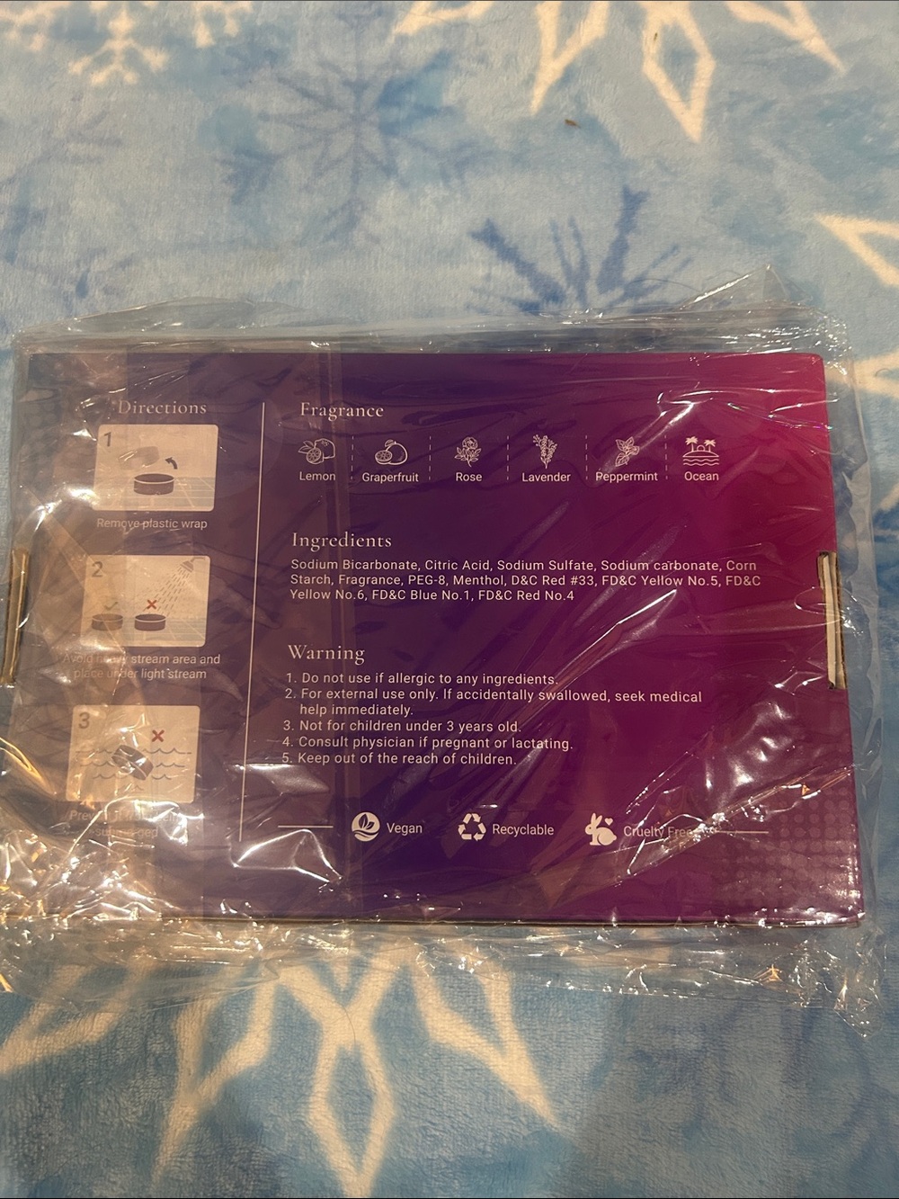 Purple Shower Steamers - 18 Aromatic Tablets - Picture 2 of 2